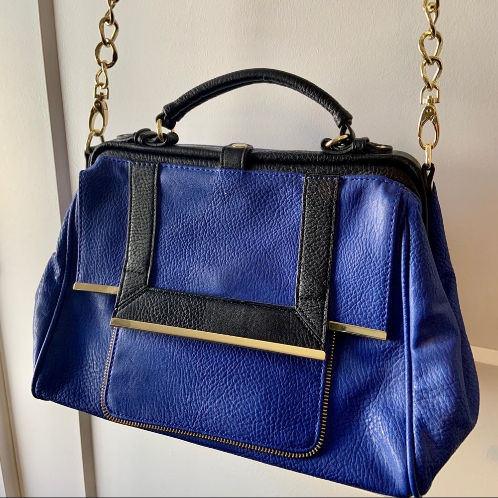 Olivia and Joy indigo blue faux leather purse